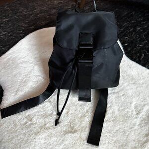 Standard 199//1 Mini Black Nylon Flap Backpack